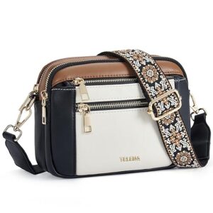 Telena Crossbody Purse for Women Small Crossbody Bags Trendy Vegan Leather with Adjustable Shoulder Strap