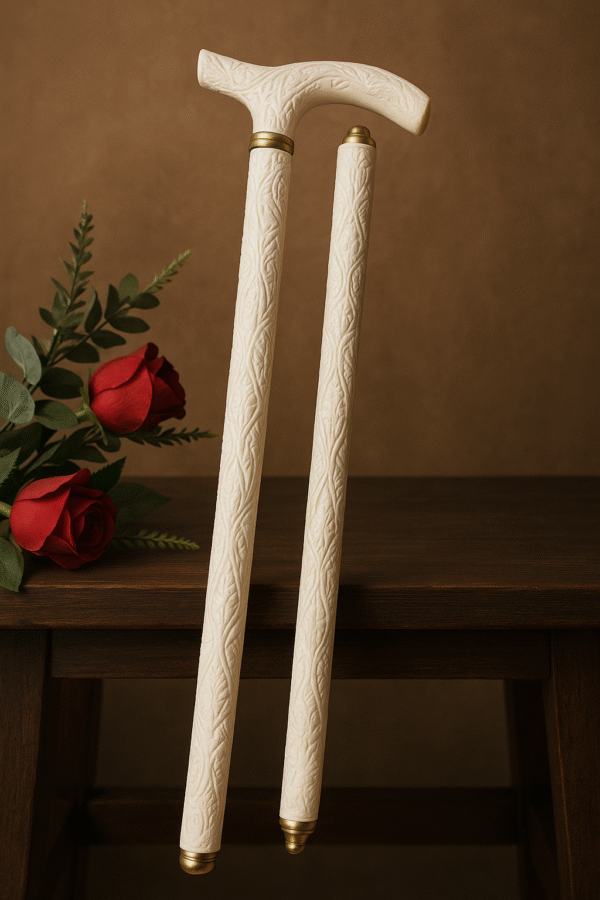 Luxurious Handcrafted Camel Bone Walking Cane